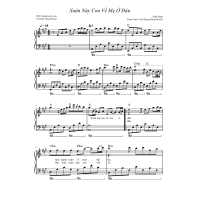 xuan nay con ve me o dau sheet piano