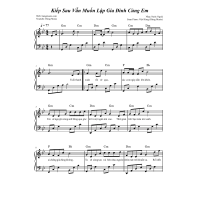 Kiếp Sau Vẫn Muốn Lập Gia Đình Với Em Sheet Piano